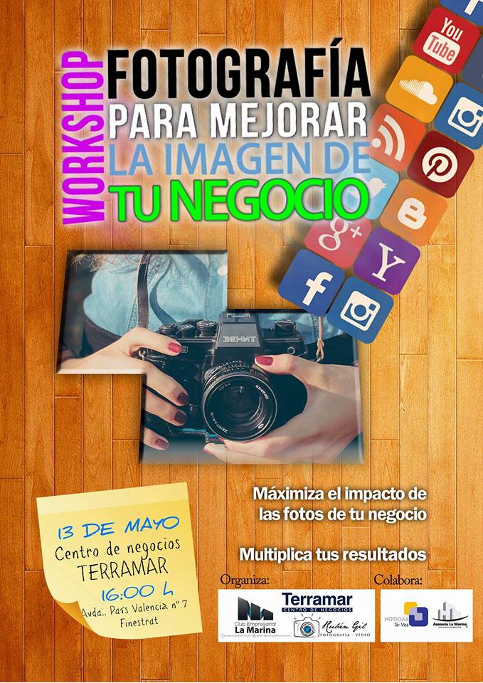 Próximo curso de fotografía en Terramar Centro de Negocios impartido por El Club Empresarial La Marina